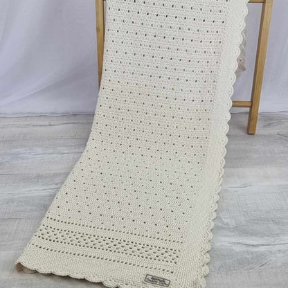 Vintage Pattern Australian Luxury Wool Baby Blanket - Jacaranda Country Crafts