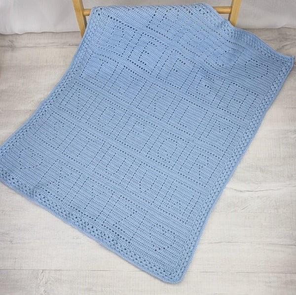 "Baby ABC's" Wool - Baby Blanket - Pure Australian Luxury Wool - Jacaranda Country Crafts