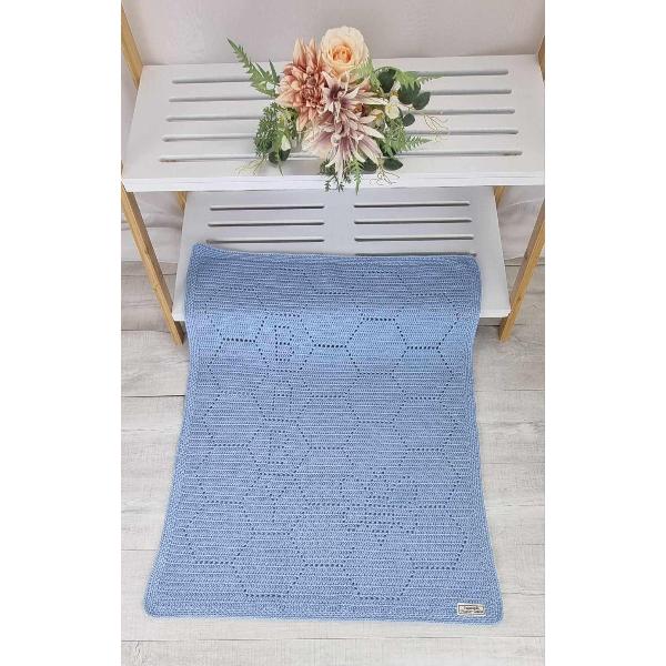 Baby Bee Baby Blanket - Handmade Australian Wool, Soft & Cozy - Jacaranda Country Crafts