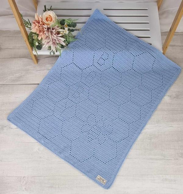 Baby Bee Baby Blanket - Handmade Australian Wool, Soft & Cozy - Jacaranda Country Crafts