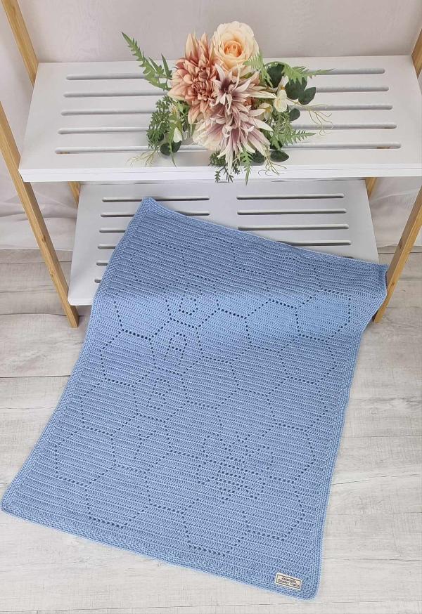 Baby Bee Baby Blanket - Handmade Australian Wool, Soft & Cozy - Jacaranda Country Crafts
