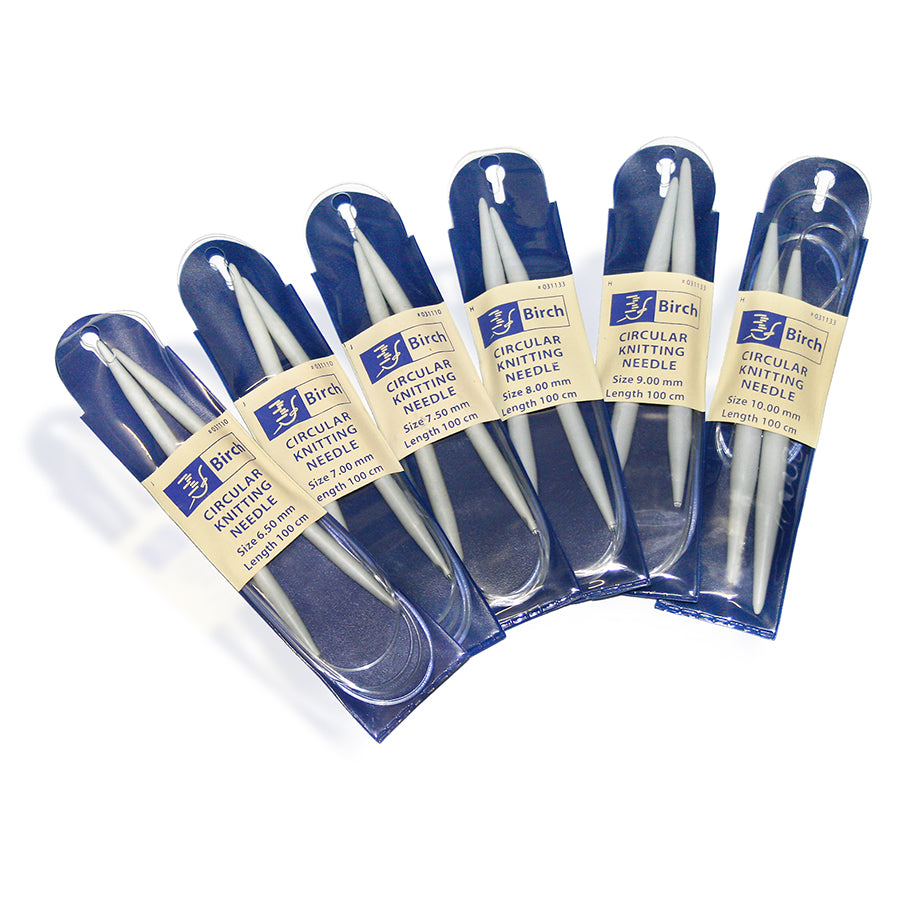 Birch Circular Knitting Needles Aluminium 100cm – Smooth Flexible Needles