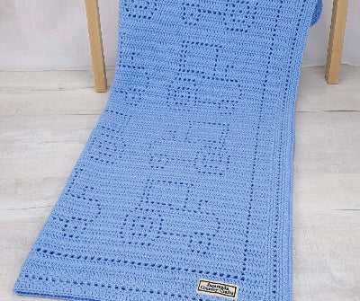 Tractor Australian Wool Baby Blanket - Jacaranda Country Crafts