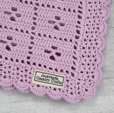Call the Midwife Pink Merino Baby Blanket - Jacaranda Country Crafts