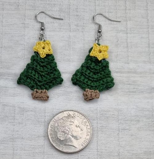 Xmas Tree Earrings - Jacaranda Country Crafts