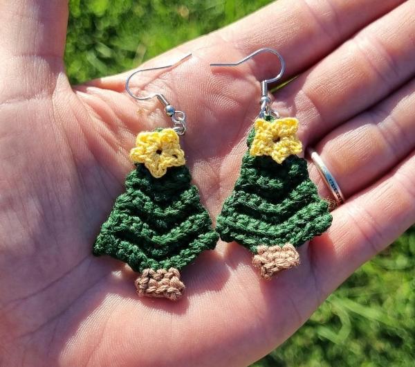 Xmas Tree Earrings - Jacaranda Country Crafts