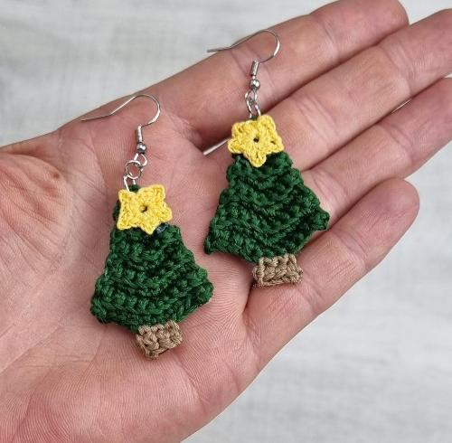 Xmas Tree Earrings - Jacaranda Country Crafts