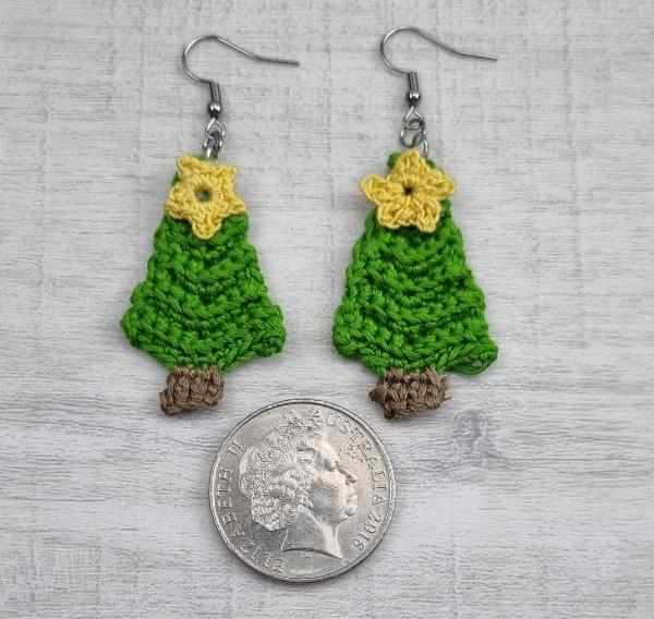 Xmas Tree Earrings - Jacaranda Country Crafts