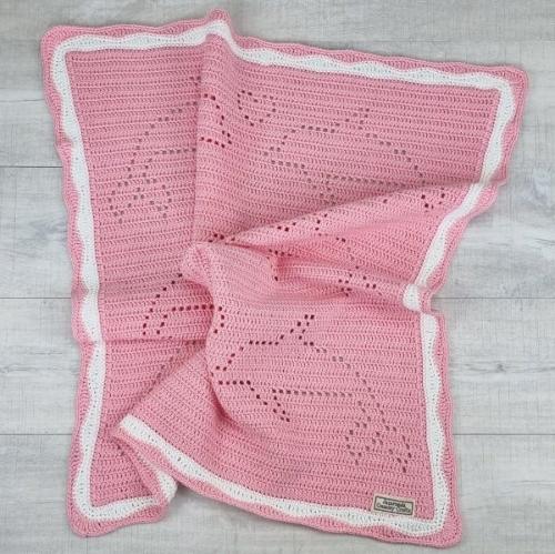 "Dolphin Love" - Baby Blanket- Pure Australian Cotton- In Stock - Jacaranda Country Crafts