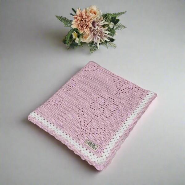 Field of Flowers Acrylic Baby Blanket - Jacaranda Country Crafts