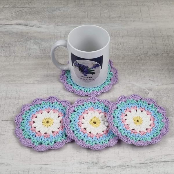 Handmade Cotton Coasters Set of 4 - Jacaranda Country Crafts