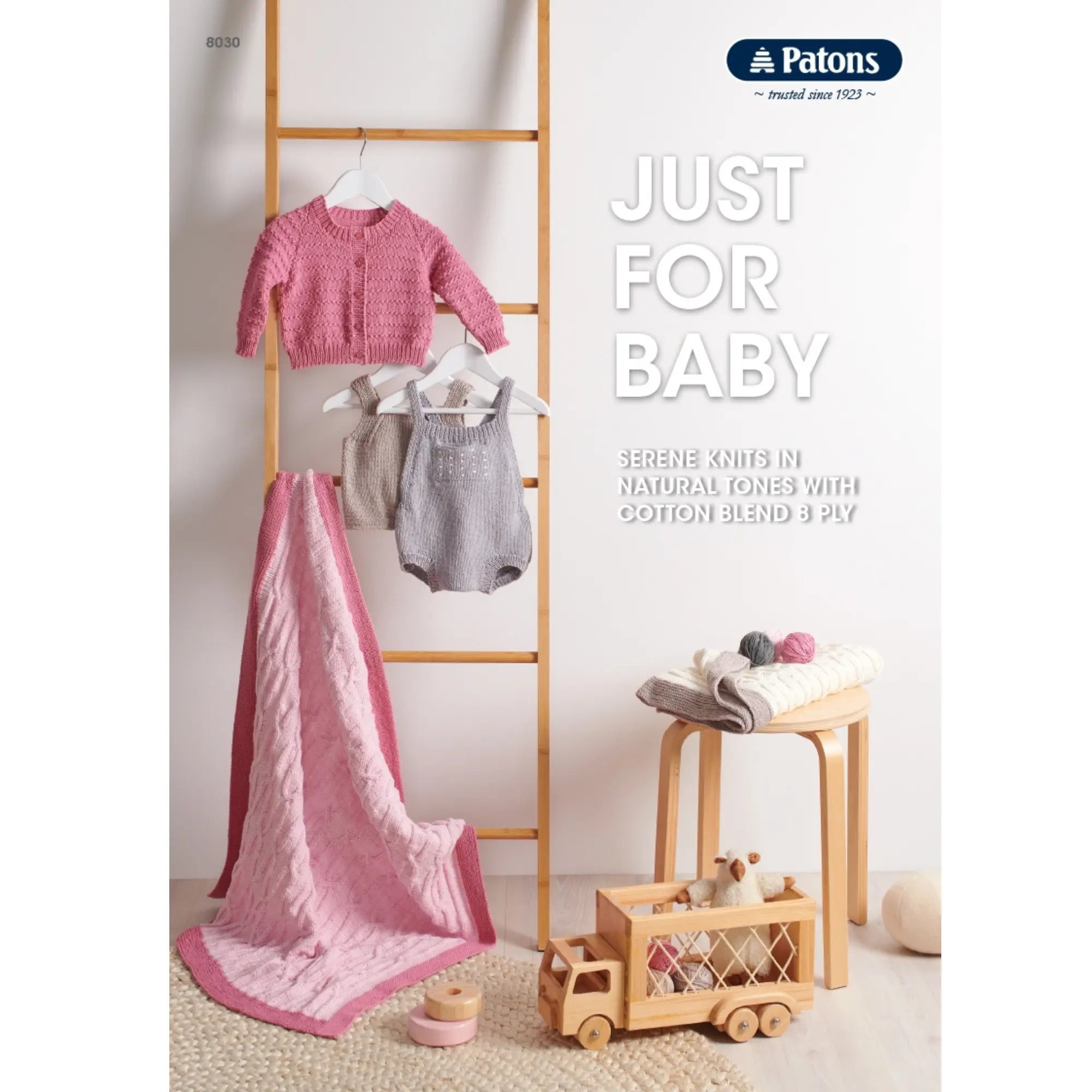 Just for Baby | Printed Knitting Pattern Book | Cotton Blend 8 Ply Baby Knits