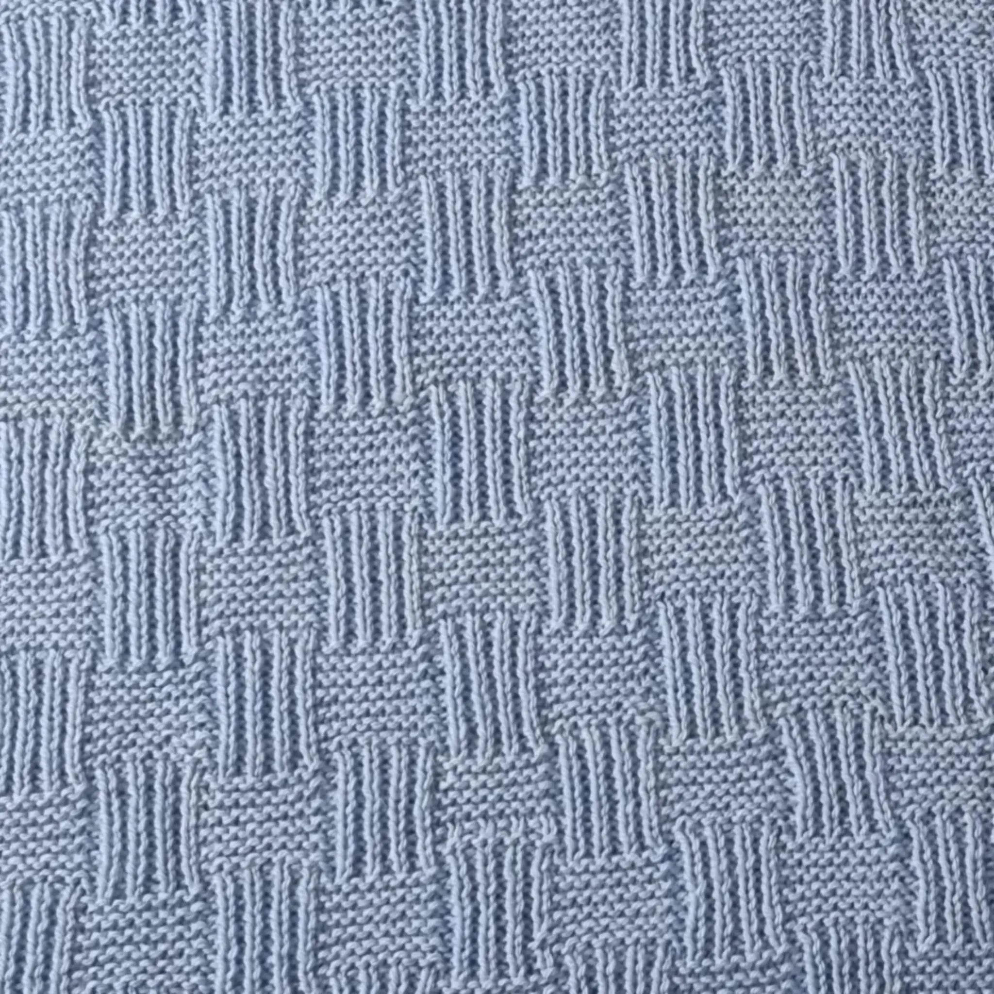 Handmade Knitted Wool Blanket Cot Sized