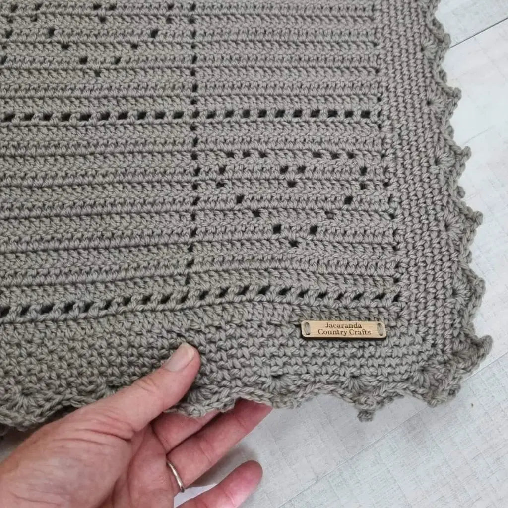 Handmade Little Hearts Australian Luxury Wool Baby Blanket