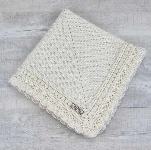 Magnolia Baby Blanket Australian Luxury Wool - Jacaranda Country Crafts