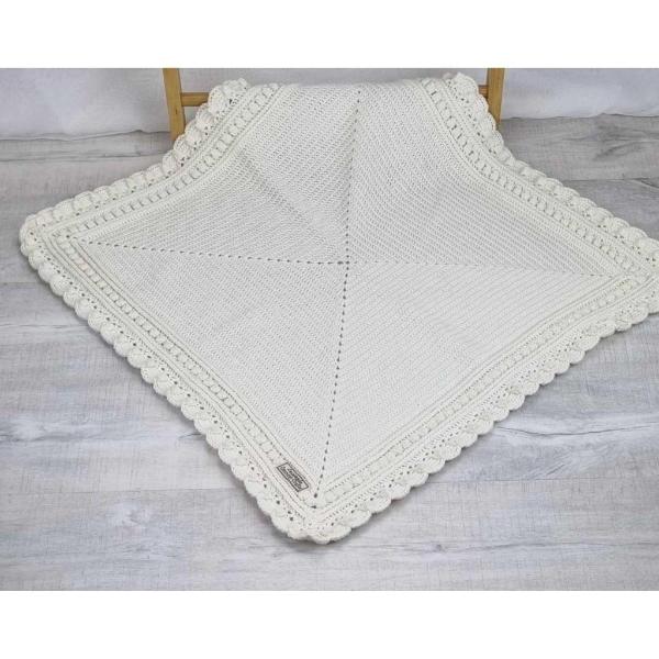 Magnolia Baby Blanket Australian Luxury Wool - Jacaranda Country Crafts