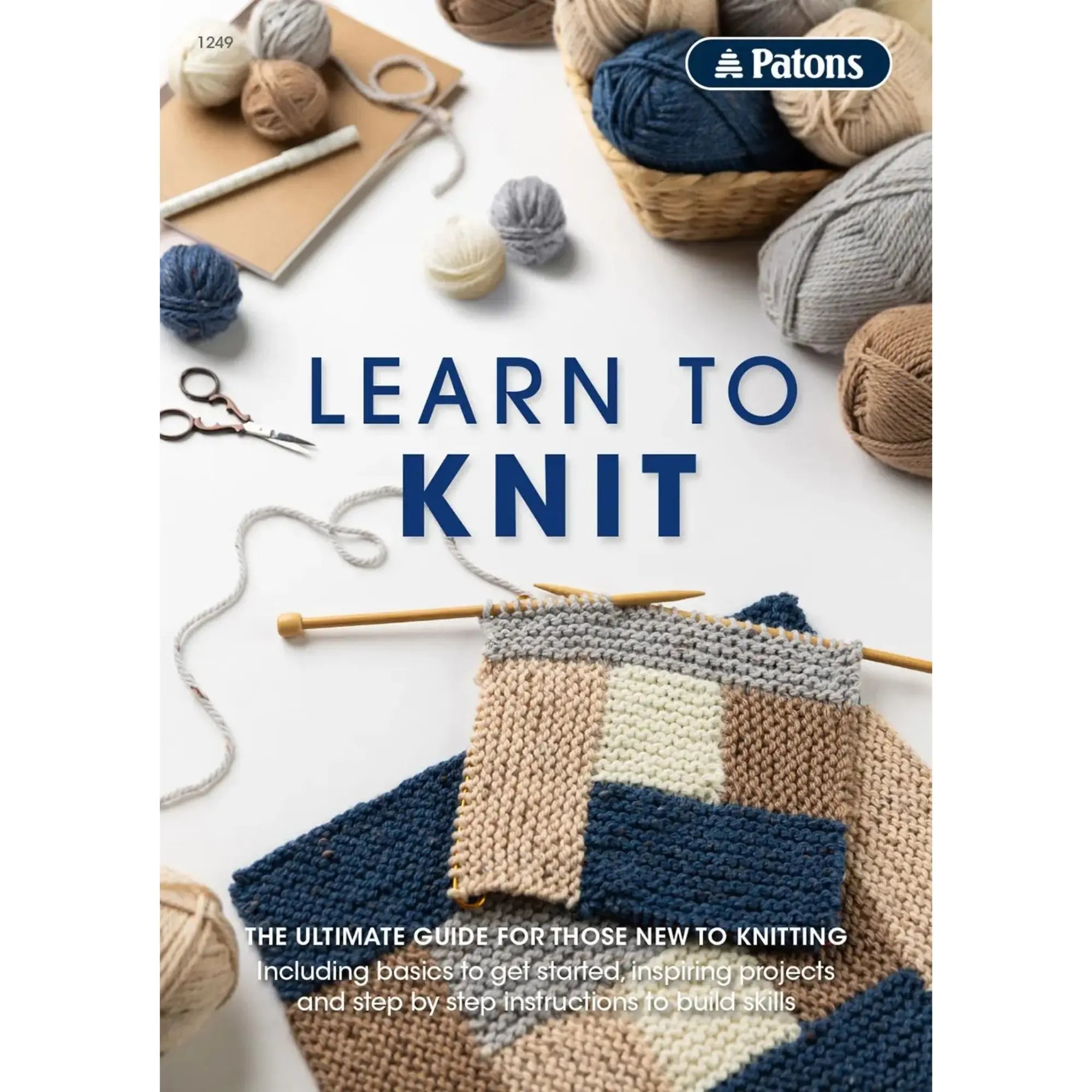 Learn to knit Patons Pattern and Instruction Book Hardcopy