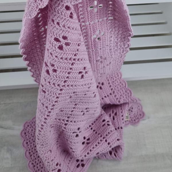 Call the Midwife Pink Merino Baby Blanket - Jacaranda Country Crafts