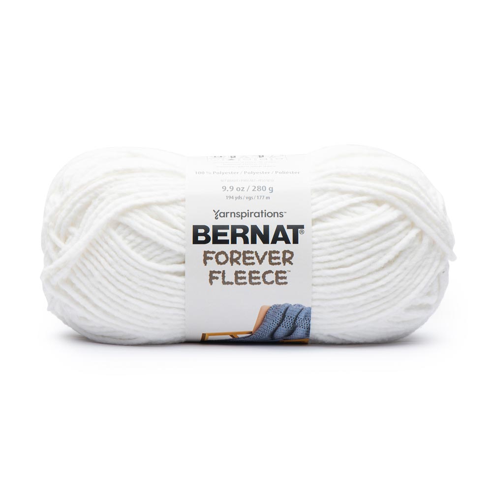 Bernat Forever Fleece Chunky Yarn 280g – Super Soft Plush Polyester Yarn for Knitting & Crochet