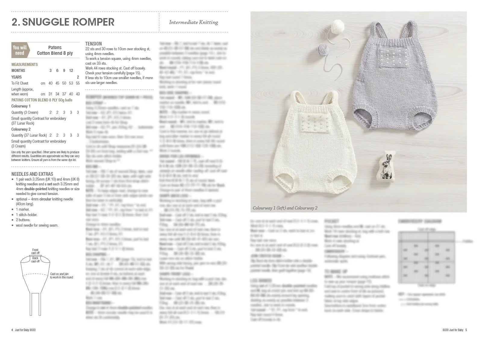 Just for Baby | Printed Knitting Pattern Book | Cotton Blend 8 Ply Baby Knits