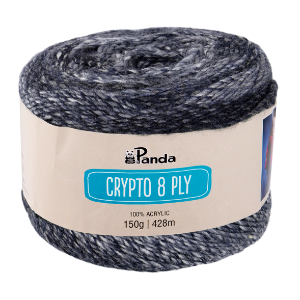 Panda Crypto 8 Ply Yarn – Colourful Acrylic Cake Yarn (150g)