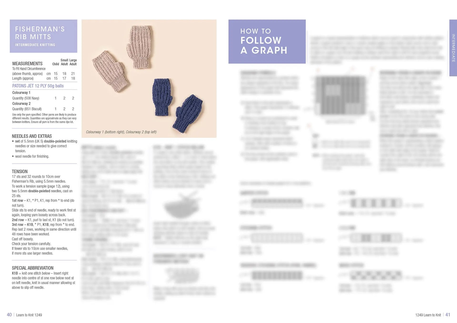 Learn to Knit Book 1249 | Printed Patterns Beginner Knitting Guide & Projects