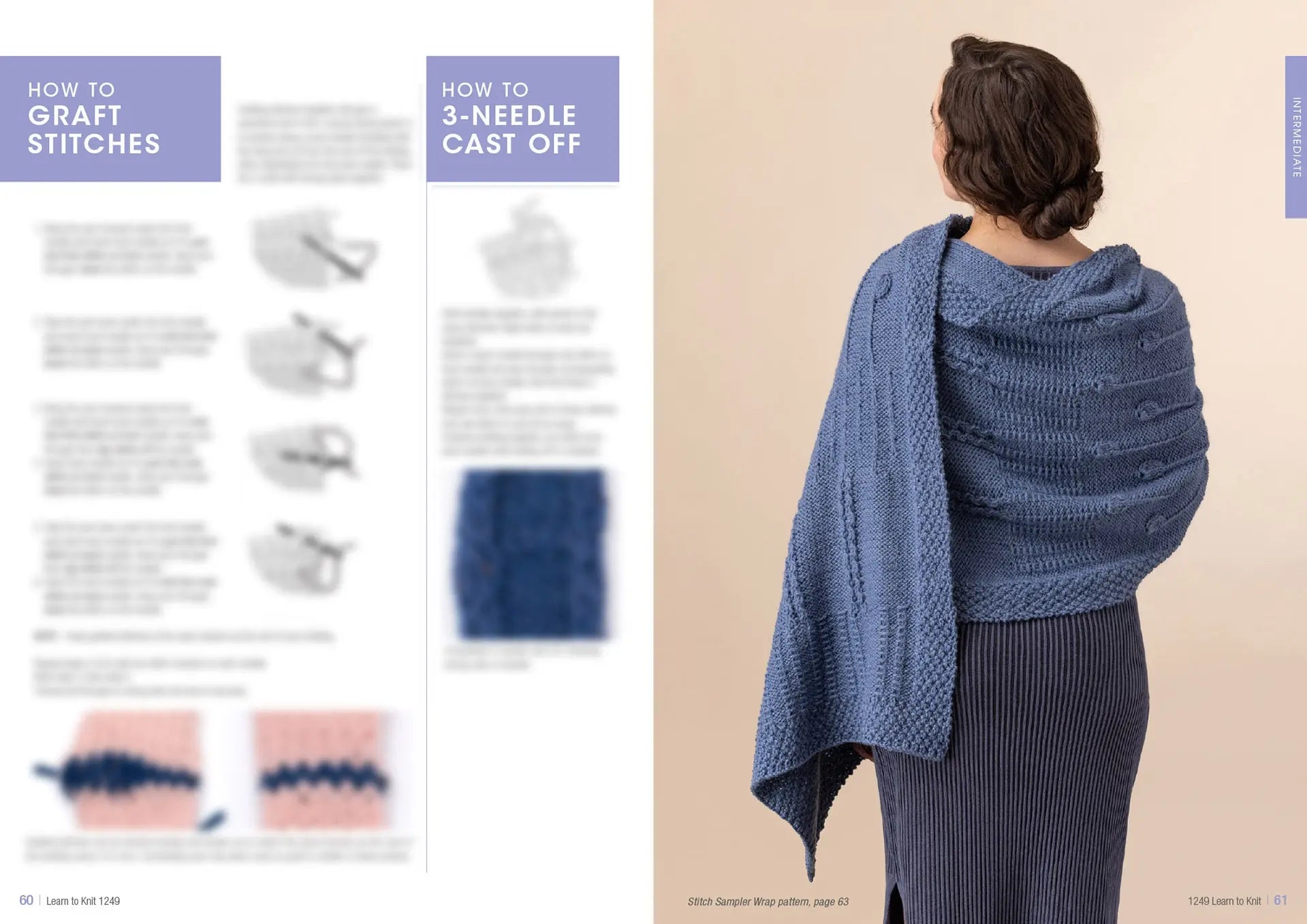 Learn to Knit Book 1249 | Printed Patterns Beginner Knitting Guide & Projects