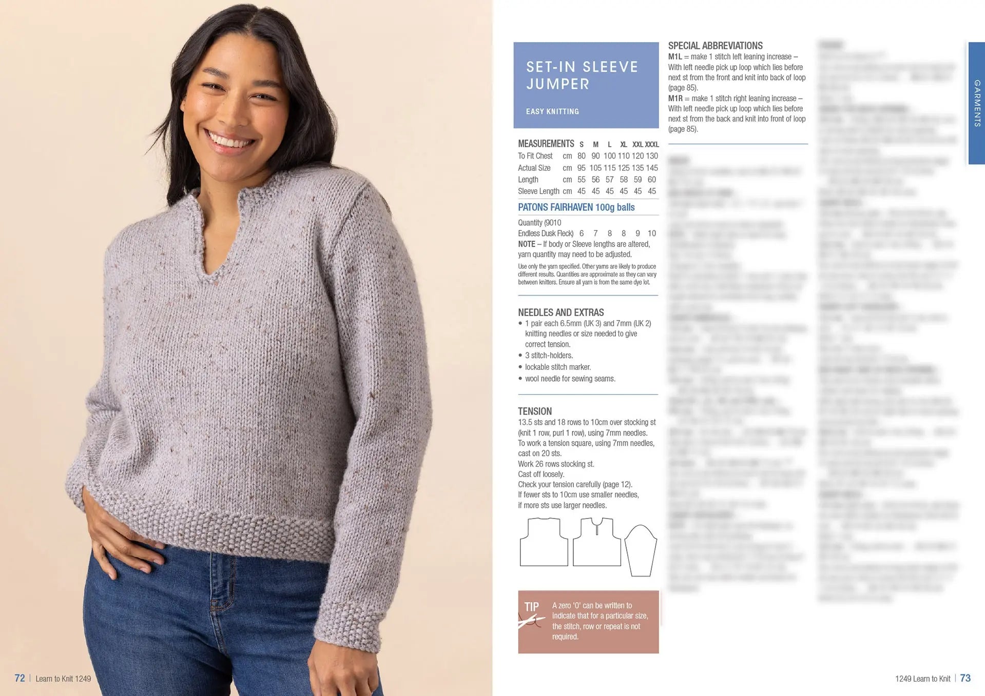 Learn to Knit Book 1249 | Printed Patterns Beginner Knitting Guide & Projects