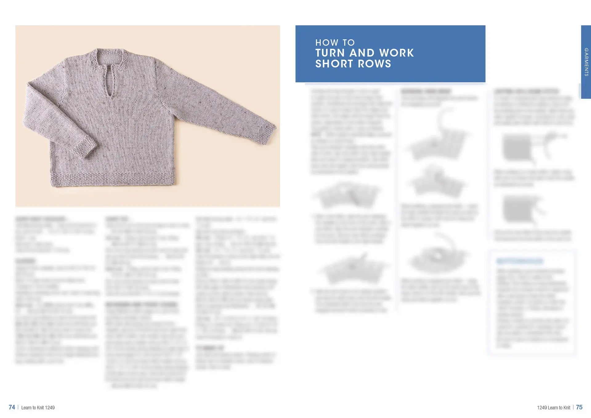 Learn to Knit Book 1249 | Printed Patterns Beginner Knitting Guide & Projects