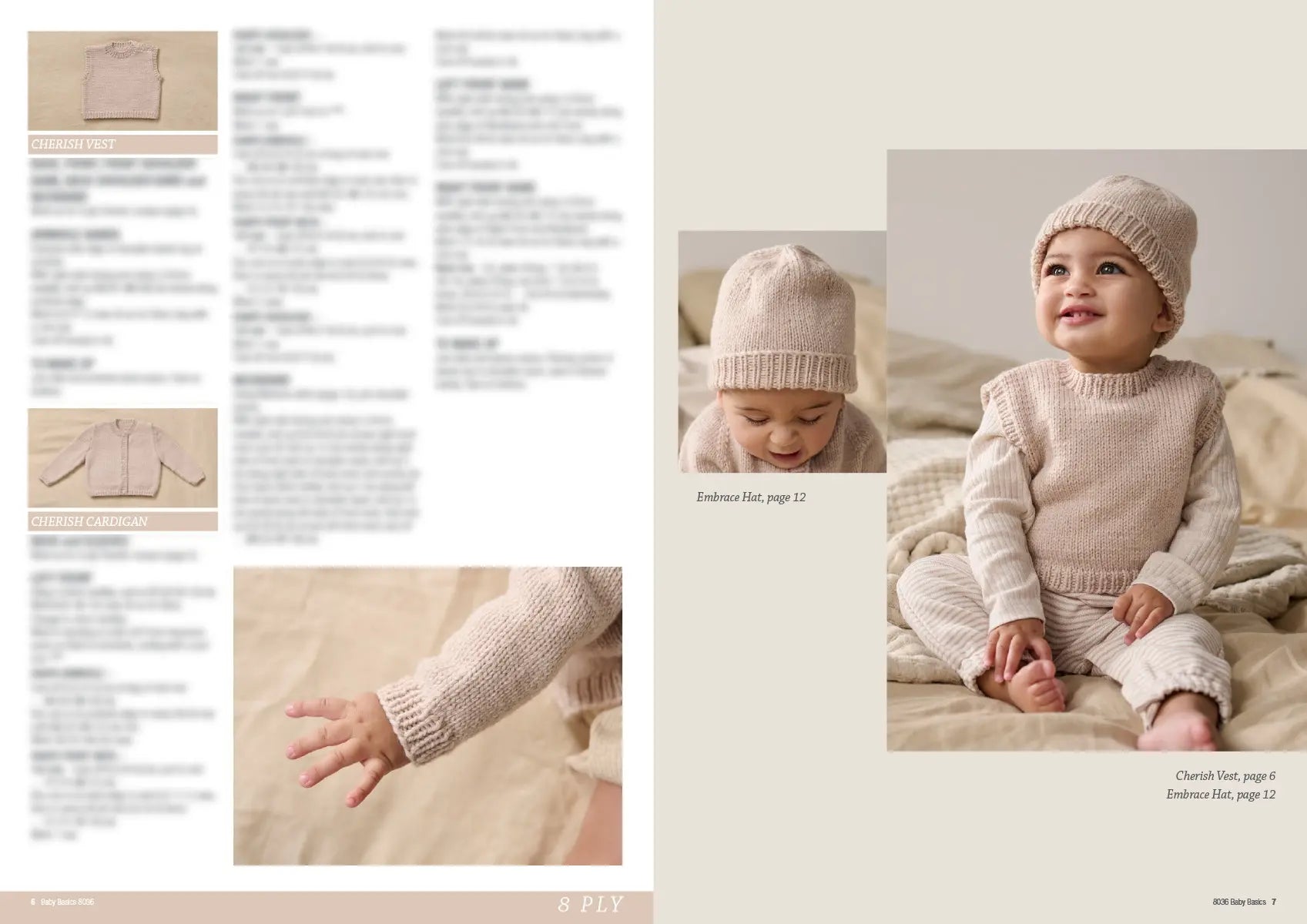 Baby Basics Pattern 8036 – Baby Cardigans, Jumpers & Hats Knitting Pattern