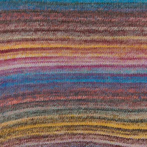 Multicolored striped fabric pattern