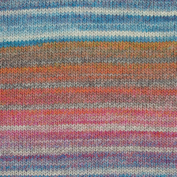 Multicolored striped fabric pattern