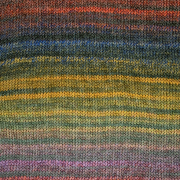 Multicolored striped fabric pattern
