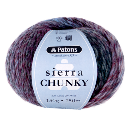 Patons Sierra Chunky – Soft & Stylish Wool Blend Yarn for Knitting & Crochet