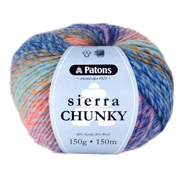 Patons Sierra Chunky Yarn – Soft Wool Blend Knitting & Crochet Yarn Australia