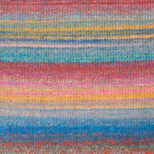 Multicolored striped fabric pattern